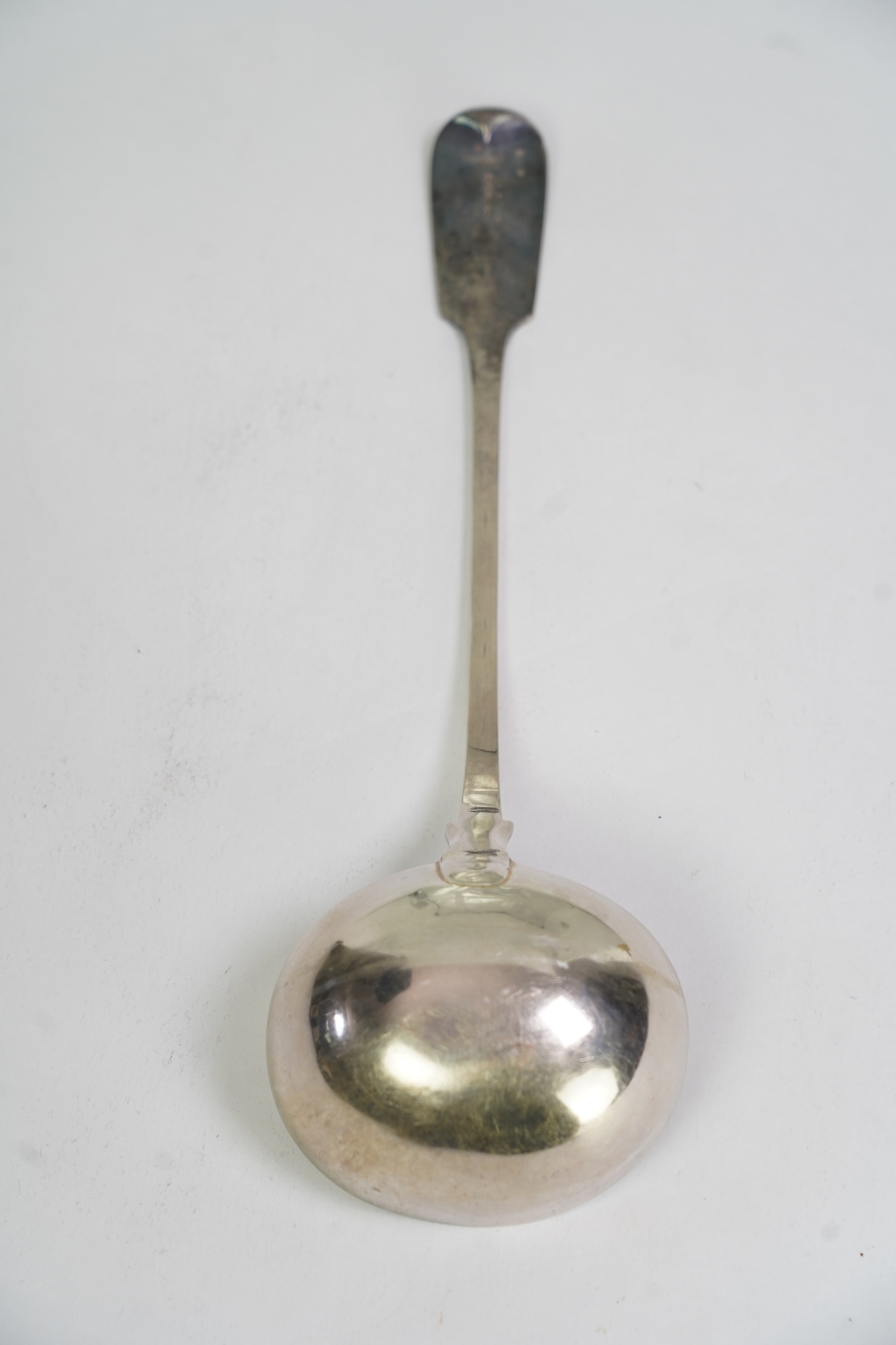 A William IV silver fiddle and thread soup ladle, by The Lias Brothers